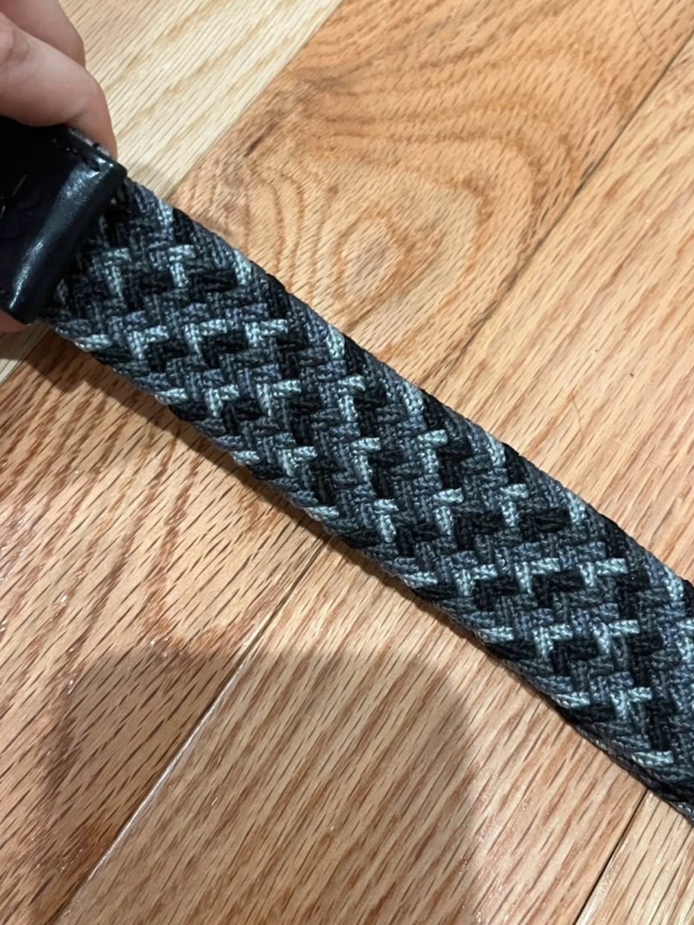 NEW w/o Tag - Under Armour Braided Webbing Belt - Black & Gray
